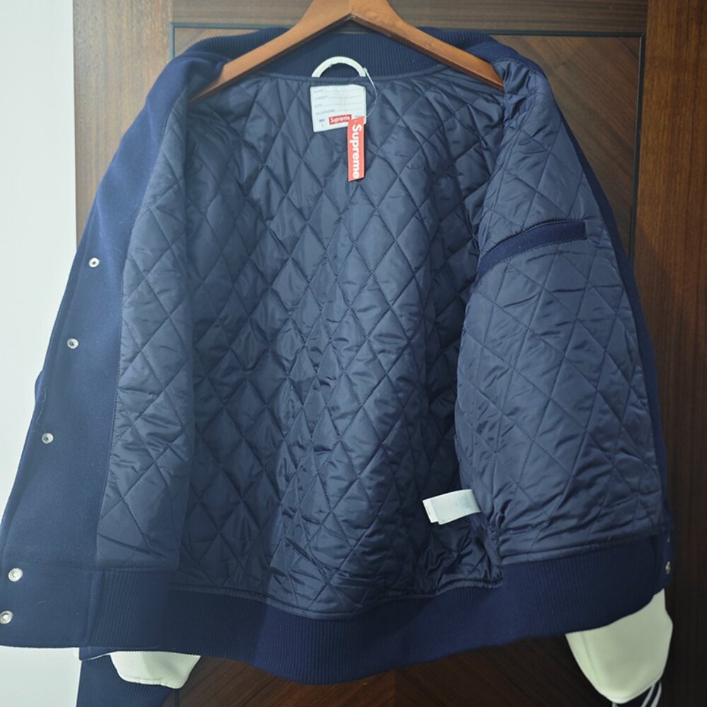 Supreme Appliqué Embroidered Baseball Jacket - Picture 7 of 12